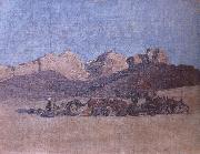 Ippolito Caffi Simoon in the Desert oil painting